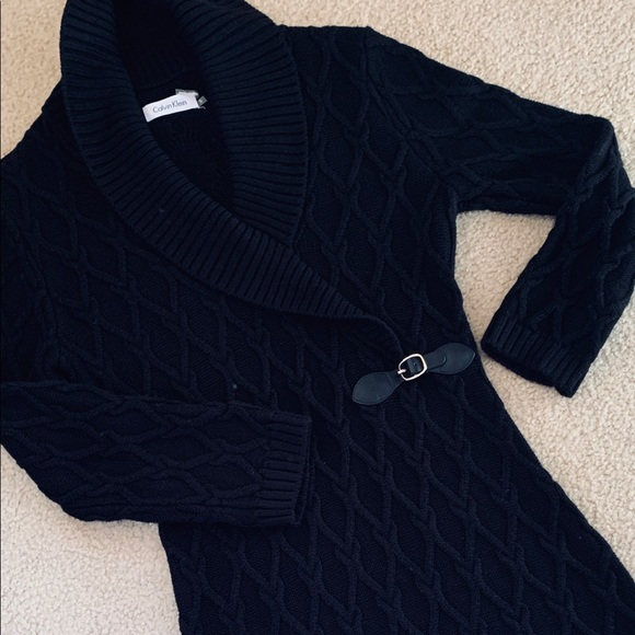 Calvin Klein Dresses & Skirts - 💲⬇️ Calvin Klein Cable Knit Fitted Sweater Dress